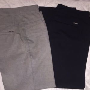 EUC 2 pair NYCO dress pant Sz 4 petite gray/navy